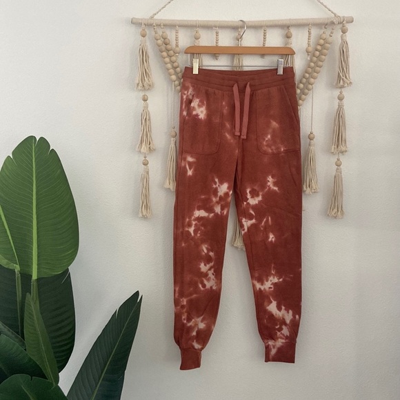 Pink Rose Pants - tie dye sweatpants xs